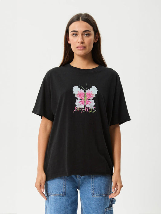 Butterfluer - Hemp Oversized Tee | Black-Image 1