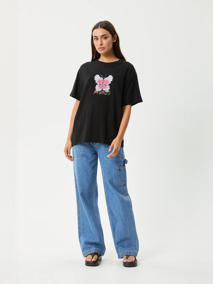Butterfluer - Hemp Oversized Tee | Black-Image 5
