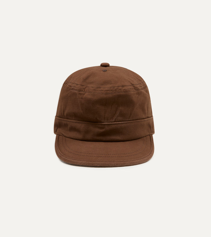 Câbleami Brown Light Back Satin Cotton Metro Hat