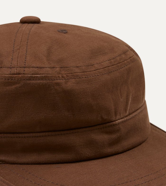 Câbleami Brown Light Back Satin Cotton Metro Hat