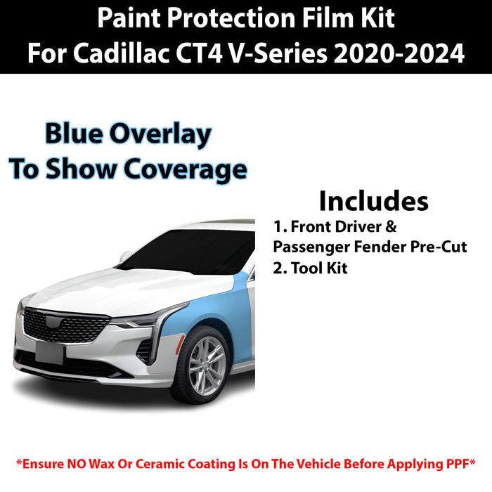 Fits Cadillac CT4 2020 - 2024 Precut Premium Paint Protection Film Clear Bra PPF Decal Film Kit - Bogar Tech Designs
