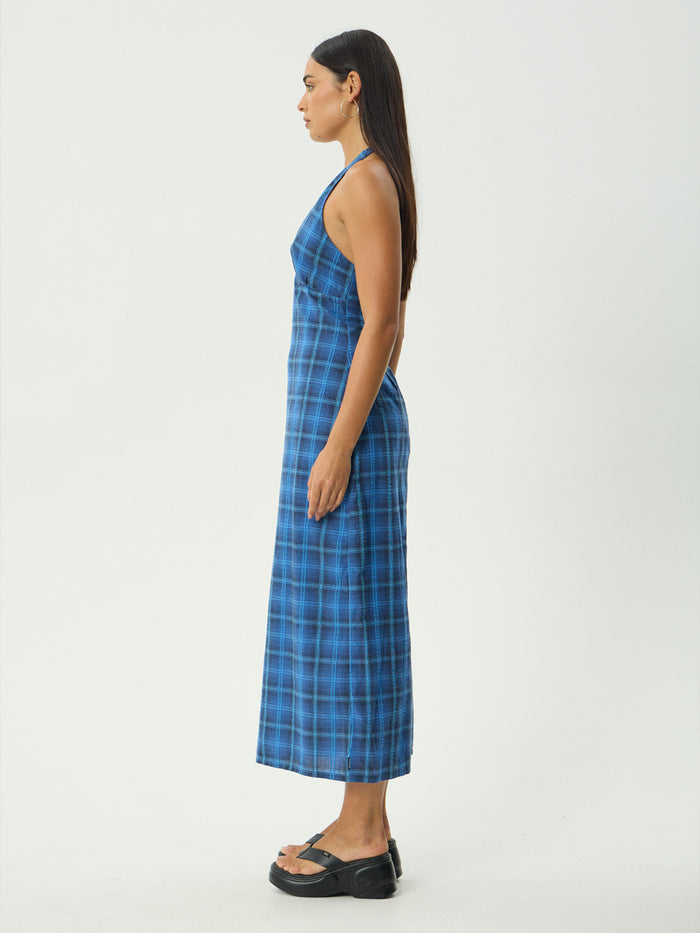 Camden - Hemp Seersucker Maxi Dress | Marina Check-Image 3