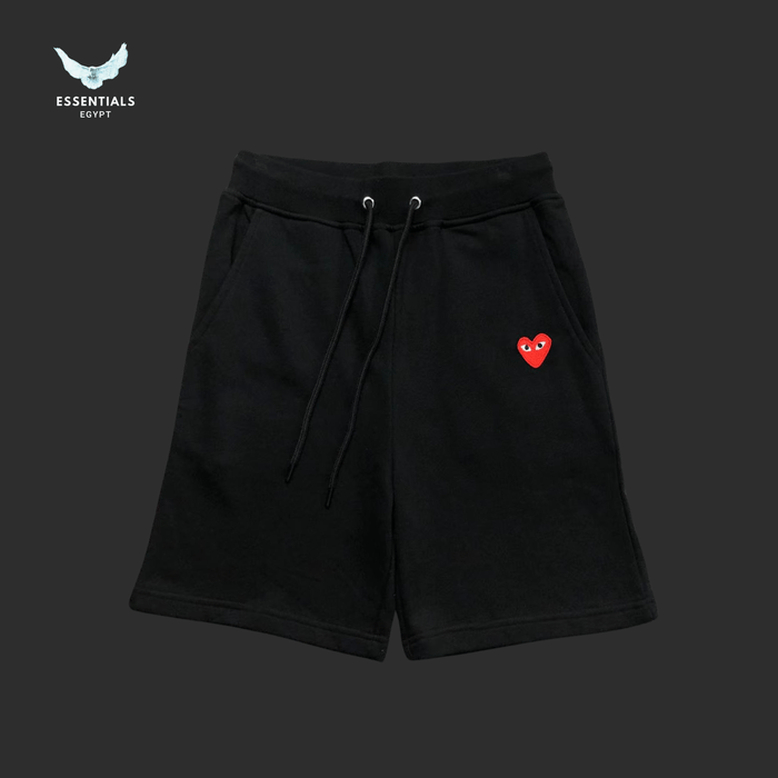 CDG Play Shorts – Red Heart Logo - ESSENTIALS EGYPT