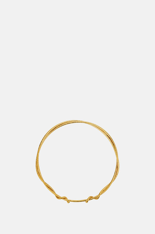 Alex Monroe Classic Twist Bangle Gold.