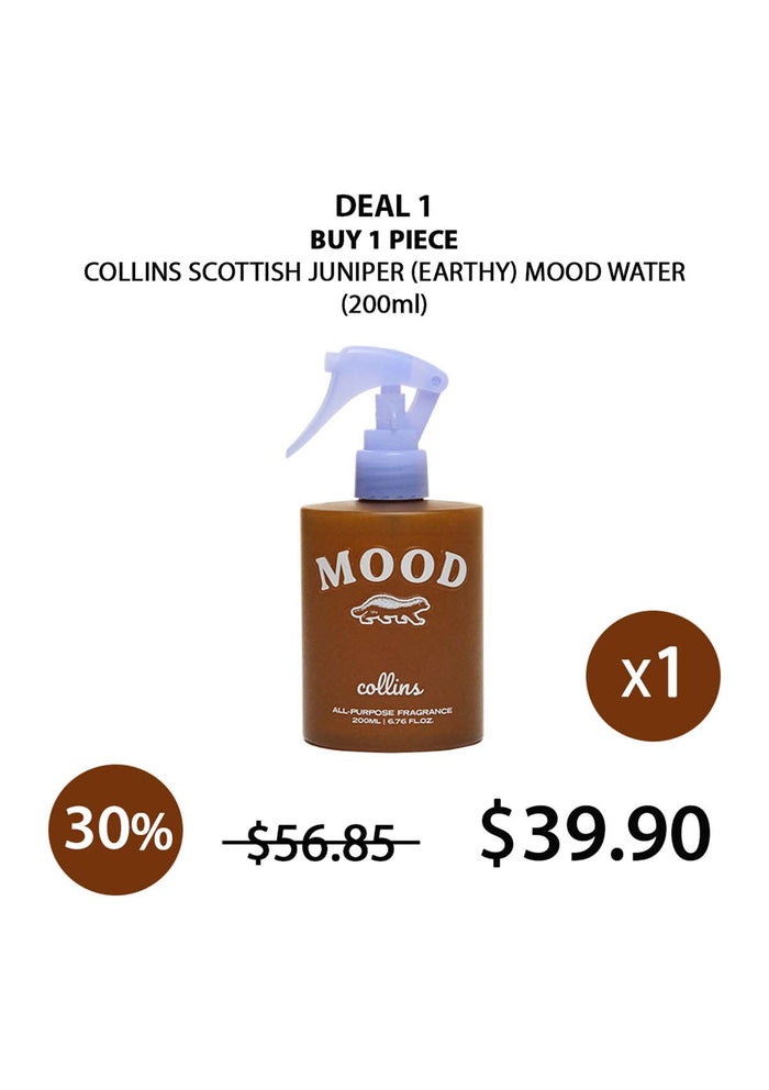 (BUY 1 BROWN) LARGE 200ml COLLINS SCOTTISH MOOD WATER