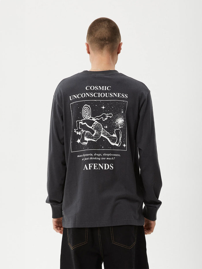 Cosmic - Recycled Long Sleeve Tee | Charcoal-Image 3