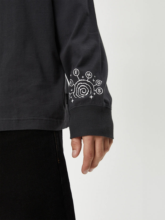 Cosmic - Recycled Long Sleeve Tee | Charcoal-Image 5
