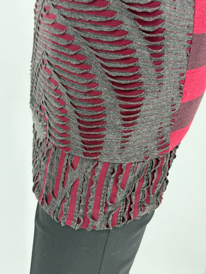 Custo Barcelona Embellished Cutout Knit Shirt Dress with Detachable Belt – Size 1