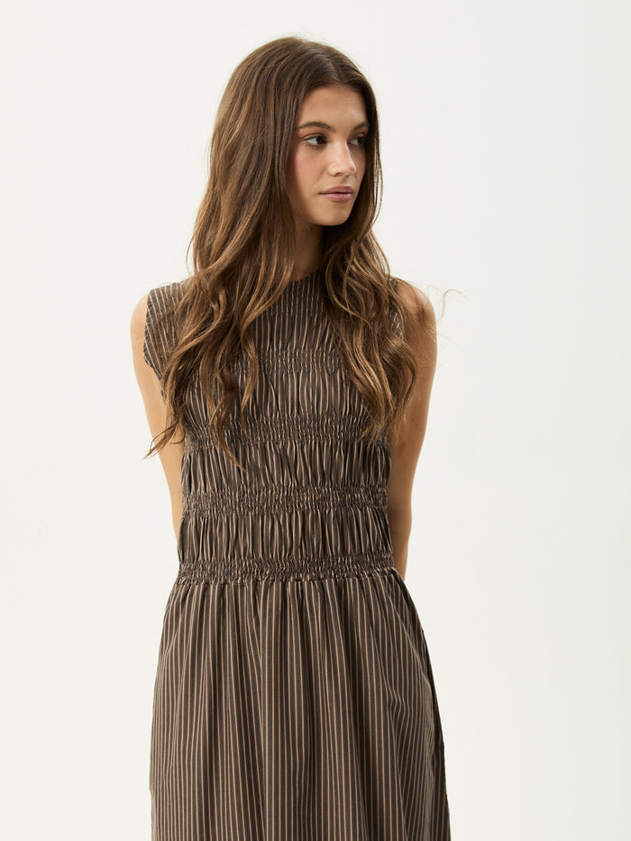 Cyrus - Recycled Maxi Dress | Coffee Stripe-Image 4