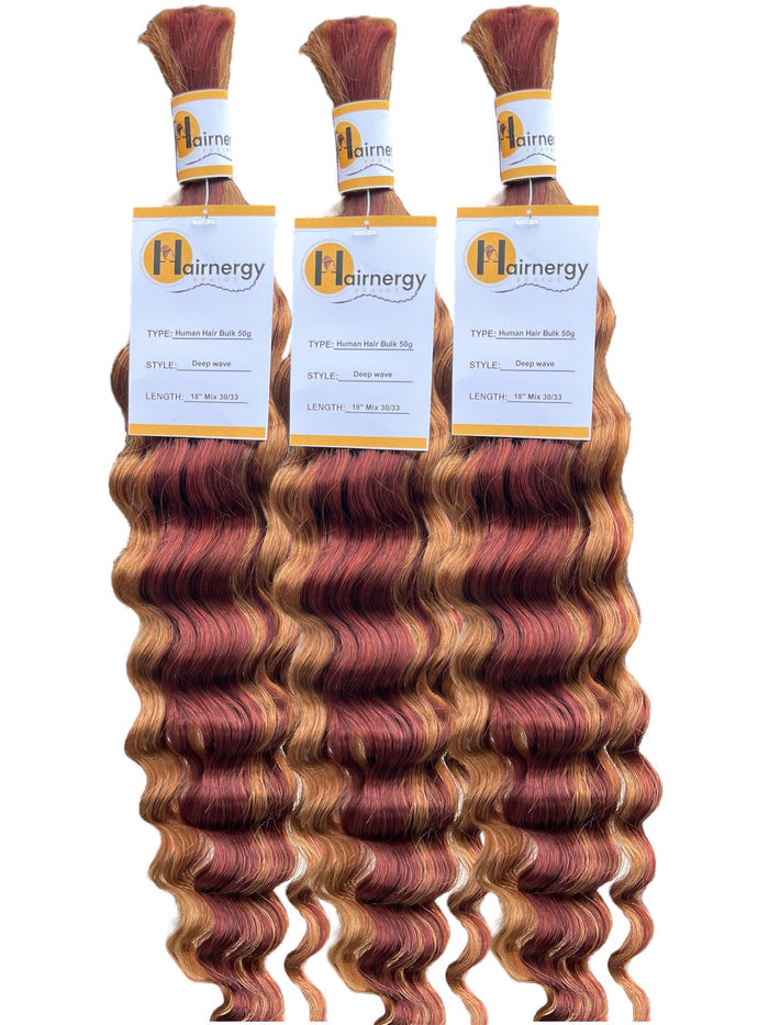 Deep Wave Bulk Hair Extensions for Braiding 100% Human Hair 50g
