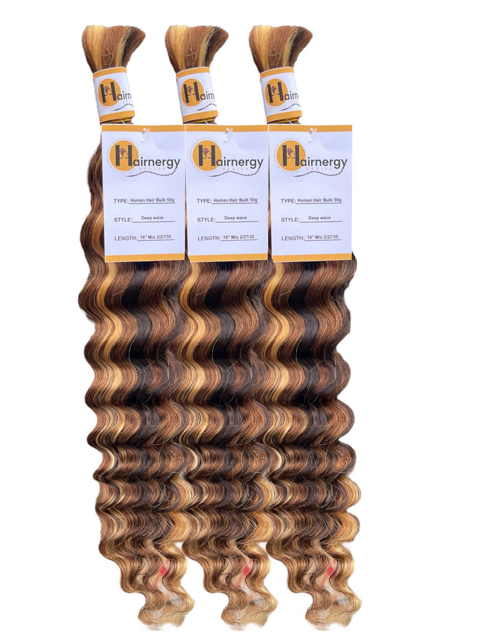 Deep Wave Bulk Hair Extensions for Braiding 100% Human Hair 50g