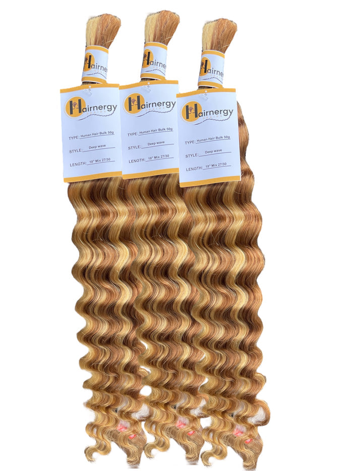 Deep Wave Bulk Hair Extensions for Braiding 100% Human Hair 50g