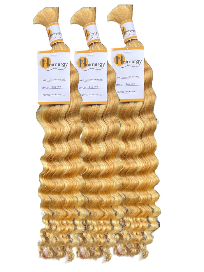 Deep Wave Bulk Hair Extensions for Braiding 100% Human Hair 50g