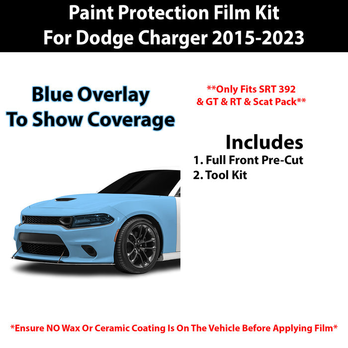 Fits Dodge Charger SRT 2015 - 2023 Precut Premium Paint Protection Film Clear Bra PPF Decal Film Kit - Bogar Tech Designs