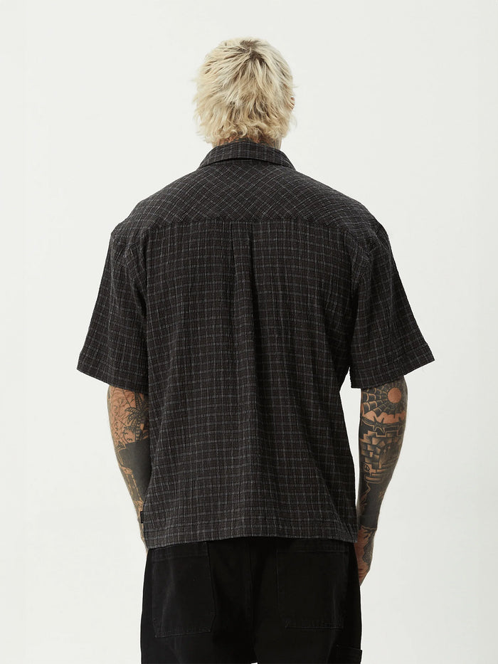 Dusk - Hemp Seersucker Check Shirt | Black Check-Image 4