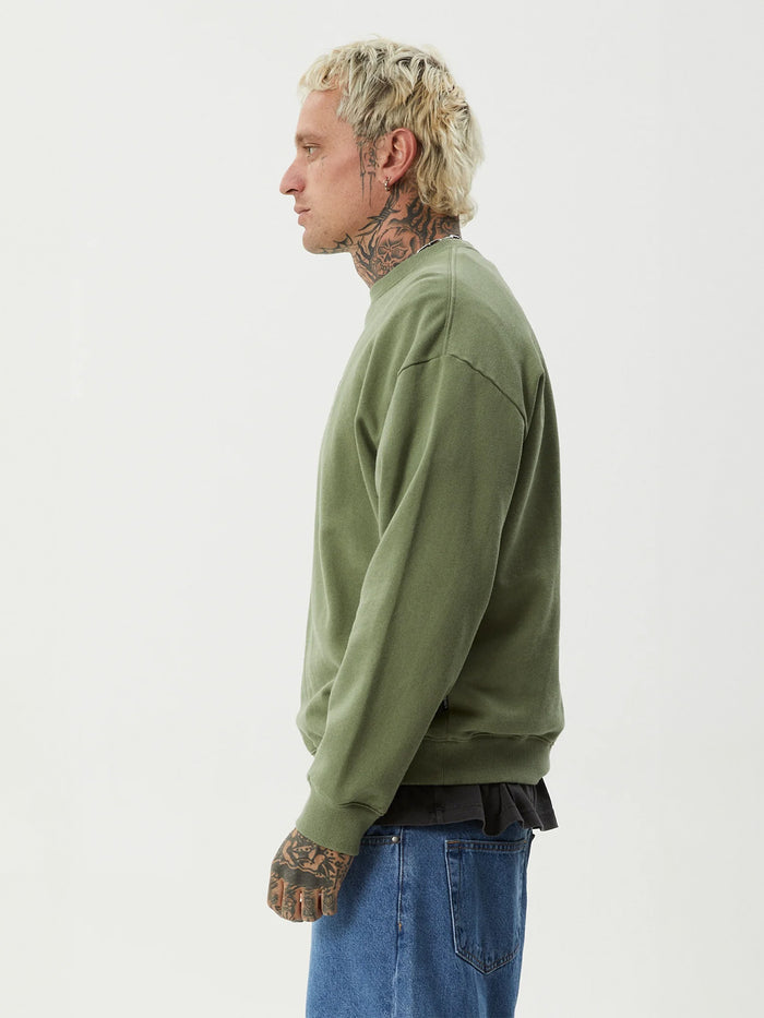 Ember - Recycled Crew Neck | Oil Green-Image 2