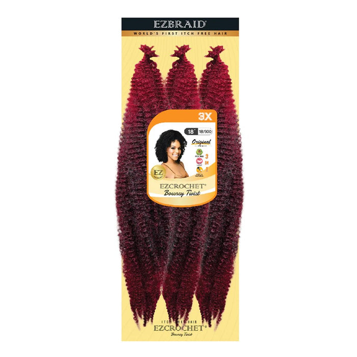 EZBRAID Ezcrochet 3X Bouncy Twist Braid (18inch) Pre fluffed Kinky Hair