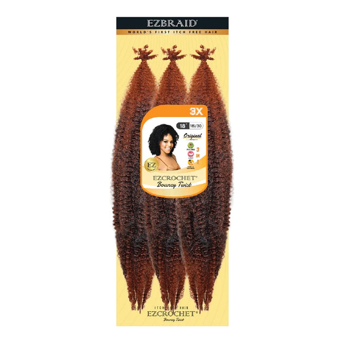 EZBRAID Ezcrochet 3X Bouncy Twist Braid (18inch) Pre fluffed Kinky Hair