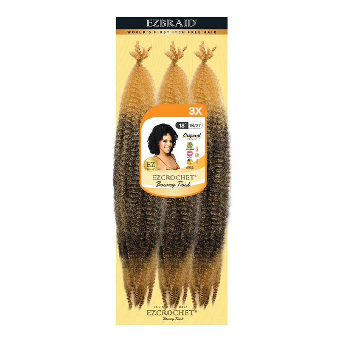 EZBRAID Ezcrochet 3X Bouncy Twist Braid (18inch) Pre fluffed Kinky Hair