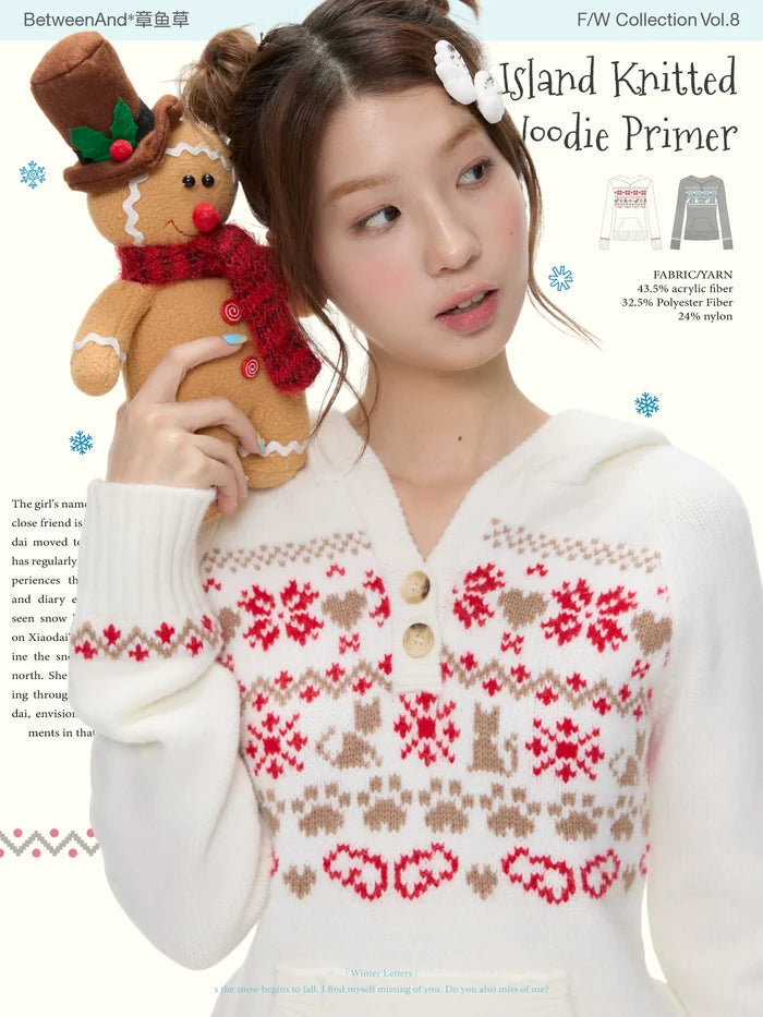 Fel island knitted christmas hoodie