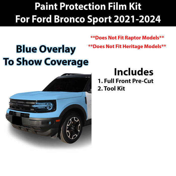 Fits Ford Bronco Sport 2021+ Precut Premium Paint Protection Film Clear Bra PPF Decal Film Kit Cover - Bogar Tech Designs
