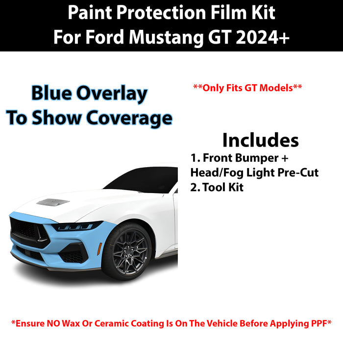 Fits Ford Mustang GT 2024+ Precut Premium Paint Protection Film Clear Bra PPF Decal Film Kit - Bogar Tech Designs