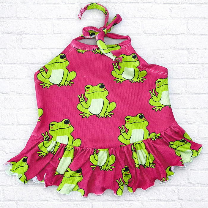 Frogs Olive Top