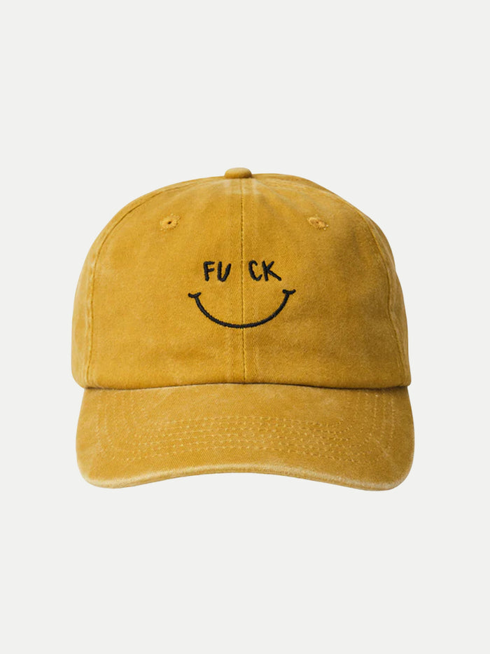 Fu Ck Smiley Cap | Mustard-Image 2