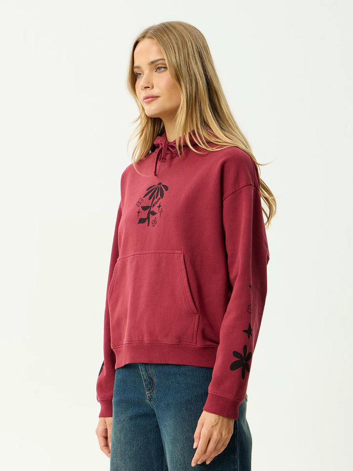 Garden Variety - Recycled Pull On Hood | Washed Burgundy-Image 2