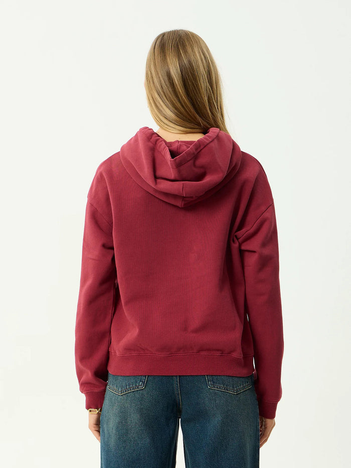 Garden Variety - Recycled Pull On Hood | Washed Burgundy-Image 4