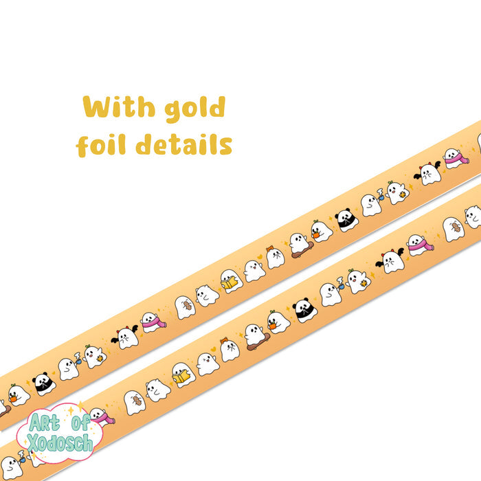 ghosts gold foil washi tape