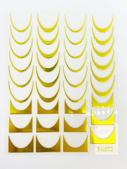 Gold french manicure Self Adhesive Decals | Lula Beauty