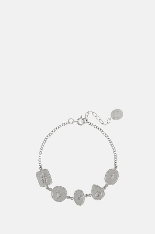Alex Monroe Gratitude for Nature Linked Station Bracelet Silver.