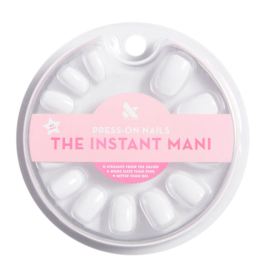 HD | Round | Extra Short clean white extra short round press-on nails for a fresh at home manicure look