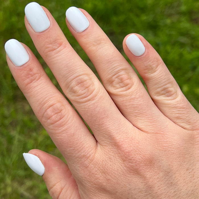 HD | Round | Extra Short white extra short round press-on nails for a clean and polished at-home manicure look