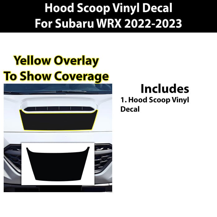 Hood Scoop Vinyl Overlay Decal Stickers Fits Subaru WRX 2022 - 2024 - Bogar Tech Designs
