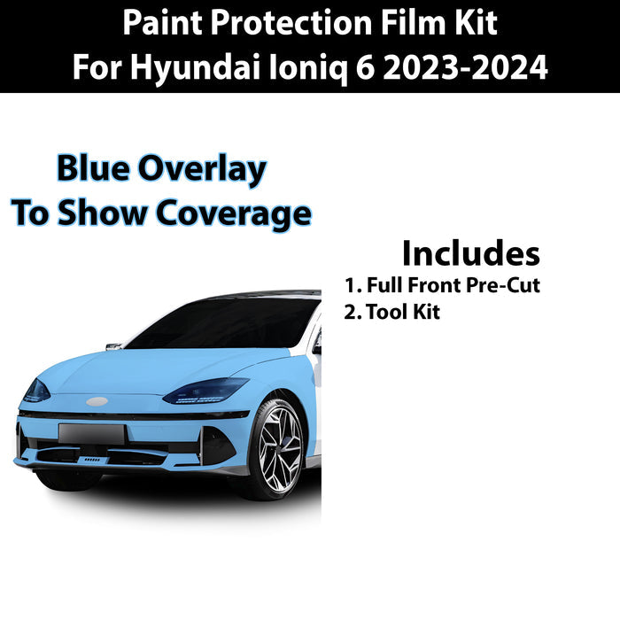 Fits Hyundai Ioniq 6 2023+ Precut Premium Paint Protection Film Clear Bra PPF Decal Film Kit Coverage - Bogar Tech Designs