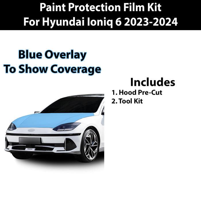 Fits Hyundai Ioniq 6 2023+ Precut Premium Paint Protection Film Clear Bra PPF Decal Film Kit Coverage - Bogar Tech Designs