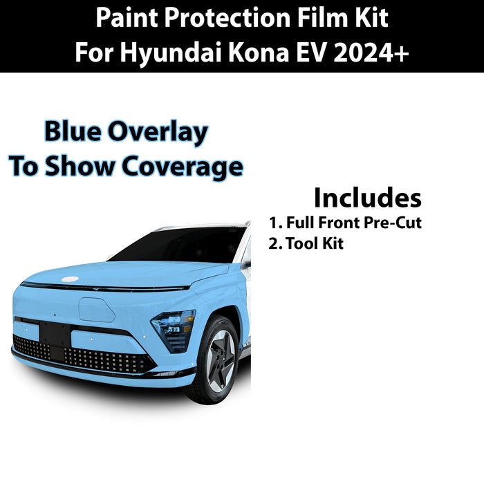 Fits Hyundai Kona EV 2024+ Precut Premium Paint Protection Film Clear Bra PPF Decal Film Kit Coverage - Bogar Tech Designs