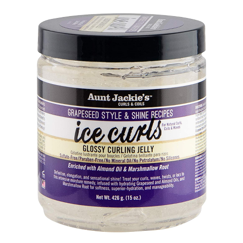 ICE CURLS Grapeseed Glossy Curling Jelly 15oz by AUNT JACKIE'S