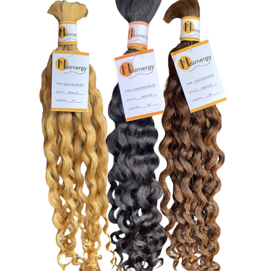 Italian Curl Bulk Hair Extensions for Braiding 100% Human Hair 100g