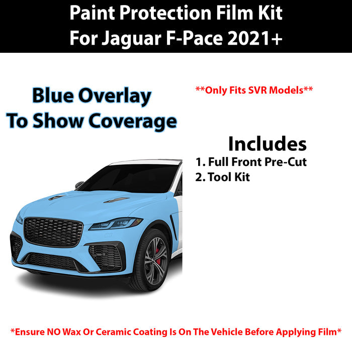 Fits Jaguar F - Pace (SVR) 2021+ Precut Premium Paint Protection Film Clear Bra PPF Decal Film Kit Cover - Bogar Tech Designs