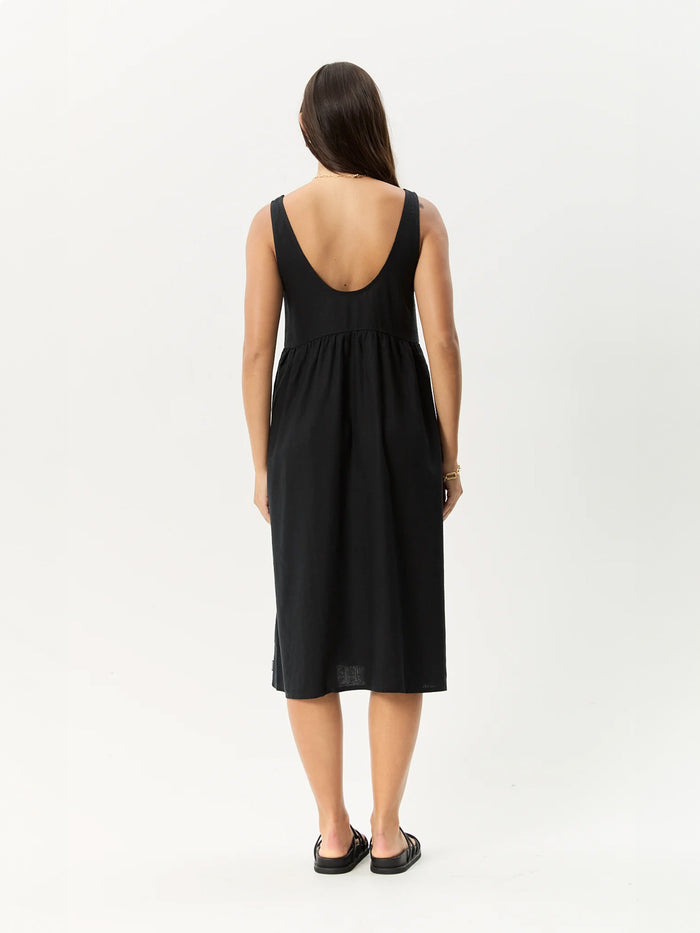 Jesse - Hemp Midi Dress | Black-Image 4