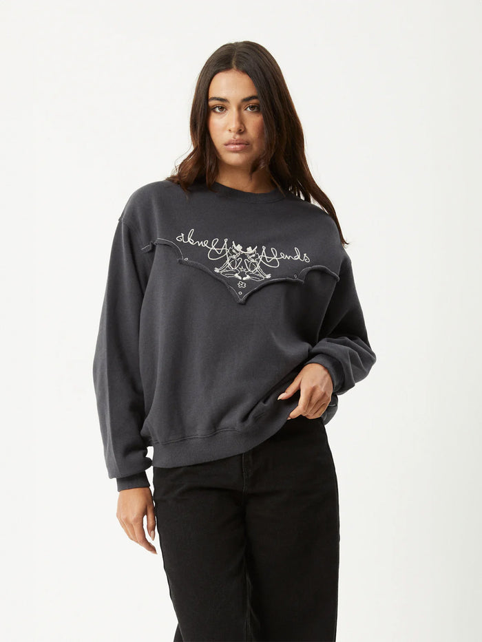 Karlee - Recycled Crew Neck | Charcoal-Image 1