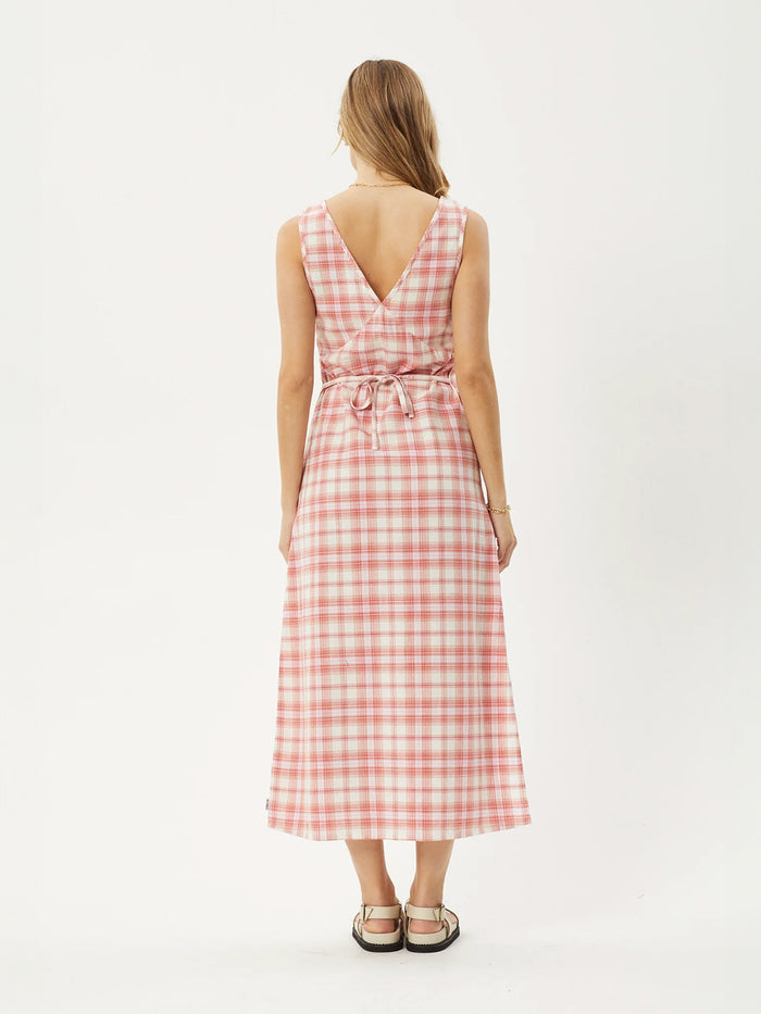 Kayla - Recycled Check Maxi Dress | Pink Check-Image 4