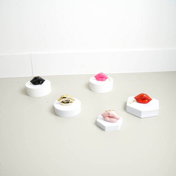 Kersthanger - Lip - Keramiek - Licht Roze - 6,5x2x4cm