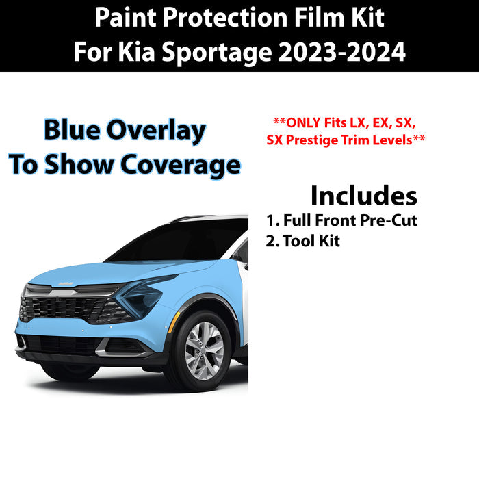 Precut Premium Paint Protection Film Clear Bra PPF Decal Film Kit Cover Fits Kia Sportage 2023 - 2024 - Bogar Tech Designs