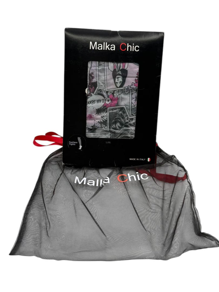 Malka "Comic" Printed Footless Tights