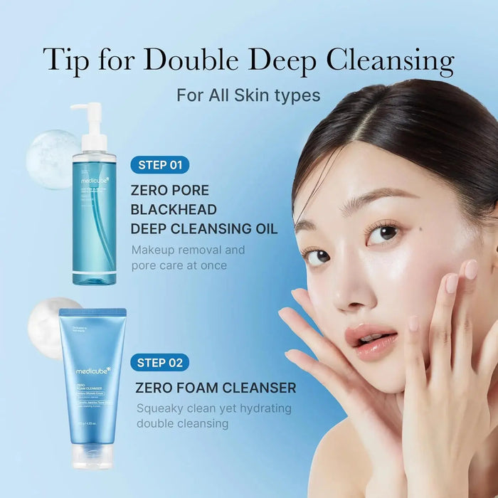 MEDICUBE Zero Pore Blackhead Deep Cleansing Oil 205 ML - DOKAN