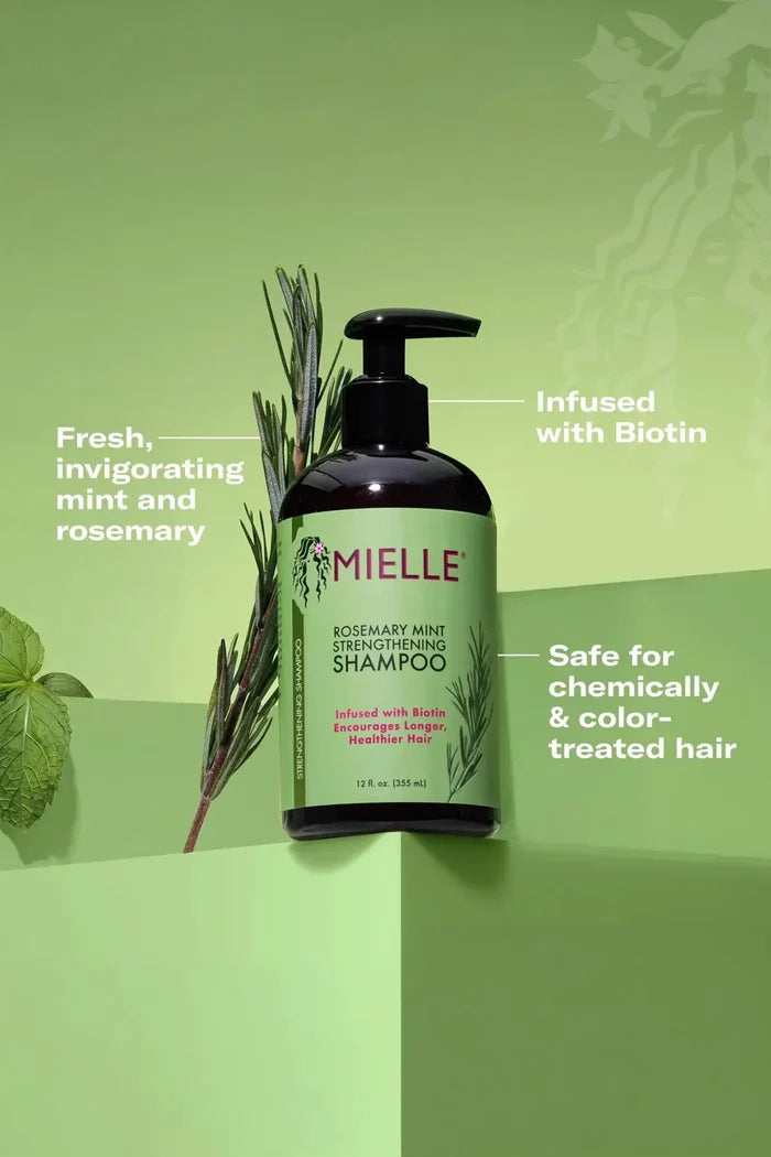 MIELLE ROSEMARY MINT STRENGTHENING SHAMPOO INFUSED W/ BIOTIN & ENCOURAGING GROWTH MIELLE ORGANICS